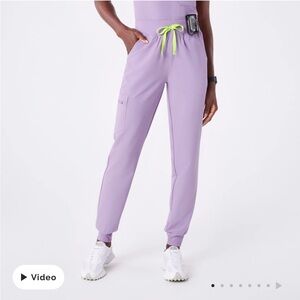 Figs Lavender Dew High Waisted Zamora Joggers M/R